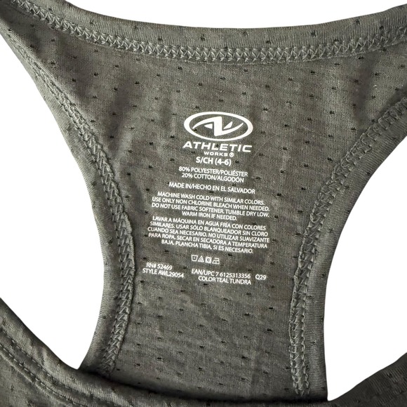 New Athletic Works Racerback Tank Top Womens S Small 4-6 Gray Active Running - Picture 7 of 7